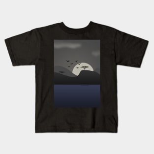 Nature's Night View - The Digital Artwork Kids T-Shirt